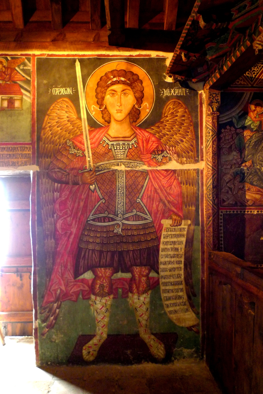 Ο Αρχάγγελος του Πεδουλά στο Τρόοδος της Κύπρου, τοιχογραφία του 15ου αιώνα.