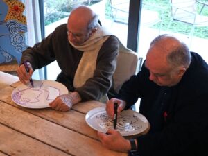 Ο Αλέκος Φασιανός και ο Γιώργος Σταθόπουλος επί τω έργω.