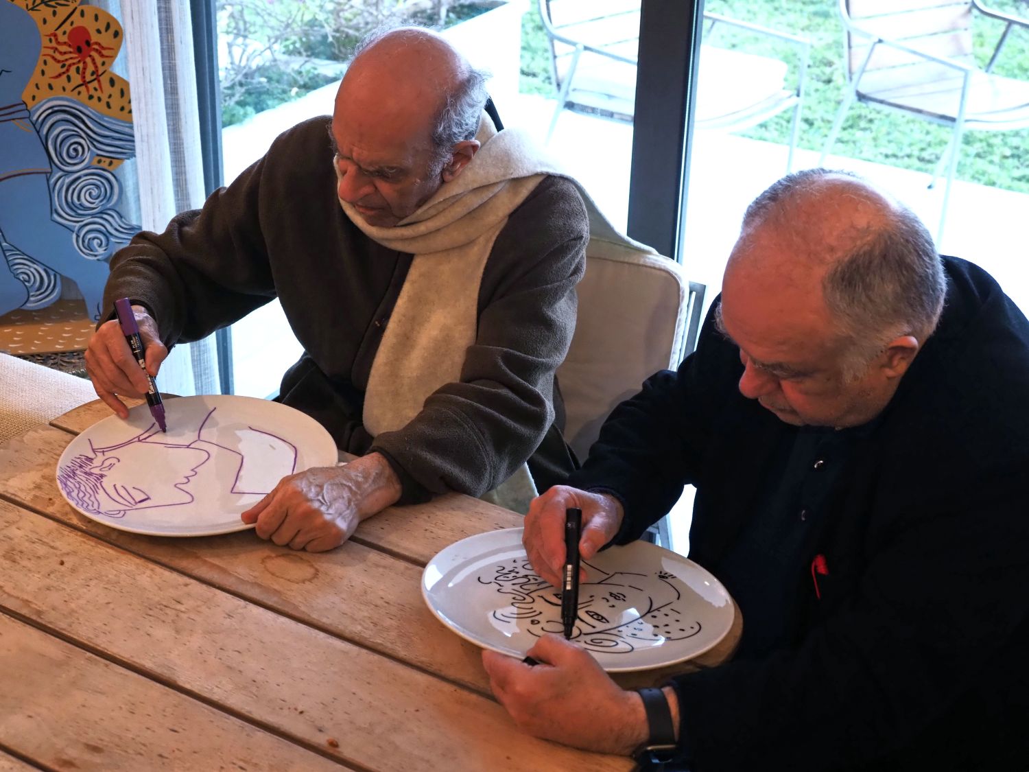 Ο Αλέκος Φασιανός και ο Γιώργος Σταθόπουλος επί τω έργω.